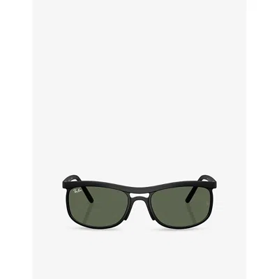 Ray Ban Womens Black Rb4452 Liteforce Square-frame Peek Sunglasses