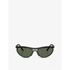 Ray Ban Womens Black Rb4453 Predator Liteforce Pillow-frame Peek Sunglasses