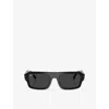 Ray Ban Womens Black Rb4454 Lukas Rectangle-frame Acetate Sunglasses
