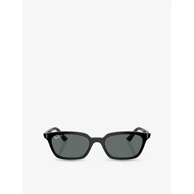 Ray Ban Womens Black Rb4456 Zaya Pillow-frame Injected Sunglasses