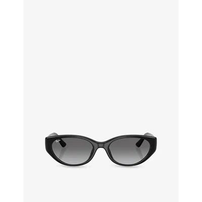 RAY BAN WOMENS BLACK RB4457D BIO-BASED PILLOW-FRAME INJECTED SUNGLASSES