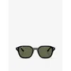 Ray Ban Womens Black Rb4458d Square-frame Nylon Sunglasses In Black