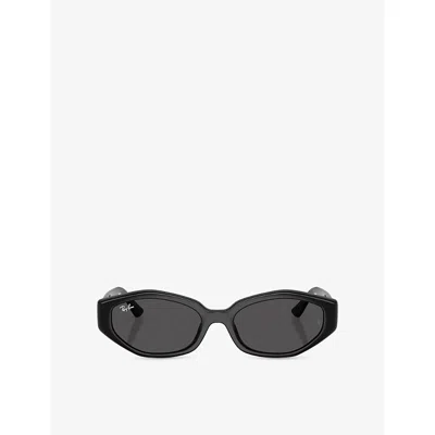 Ray Ban Womens Black Rb4473d Irregular-frame Injected Sunglasses