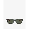 Ray Ban Ray-ban Womens Black Rb4607m Scuderia Ferrari Collection Square-frame Acetate Sunglasses In Black