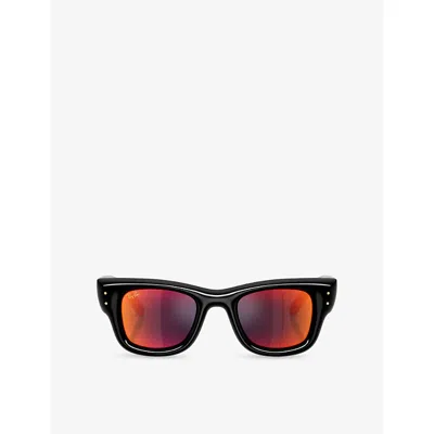 Ray Ban Womens Black Rb4940 Wayfarer Puffer Square-frame Nylon Sunglasses