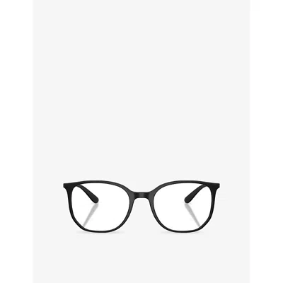 Ray Ban Womens Black Rb7397 Square-frame Acetate Optical Glasses In Transparent