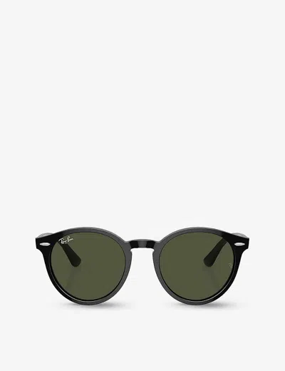 Ray Ban Ray-ban Womens Black Rb7680s Larry Round-frame Acetate Sunglasses
