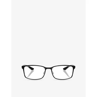 Ray Ban Womens Black Rb8424 Rectangle-frame Acetate Optical Glasses