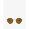 Ray Ban Womens Rbr0103s Phantos-frame Metal Sunglasses Black In Black