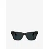 Ray Ban Womens Black Rw4012 Wayfarer Square-frame Meta Ai Glasses In Black