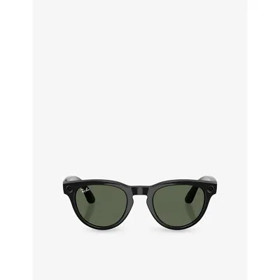 RAY BAN WOMENS BLACK RW4013 HEADLINER PHANTOS-FRAME META AI GLASSES