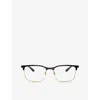 Ray Ban Ray-ban Womens Black Rx6518 Square-frame Metal Optical Glasses In Black