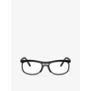 Ray Ban Womens Black Rx7254 Pillow-frame Peek Optical Glasses