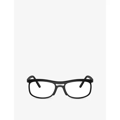 Ray Ban Womens Black Rx7254 Pillow-frame Peek Optical Glasses