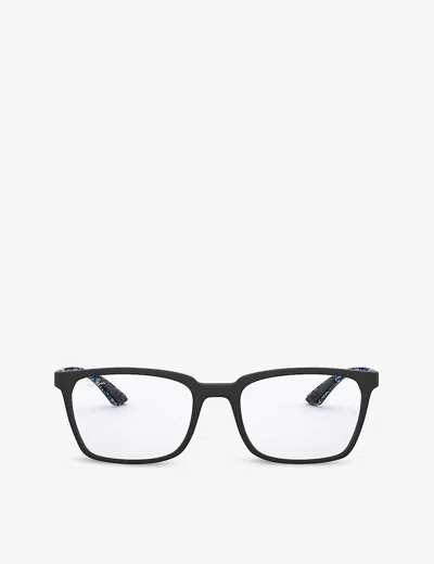 Ray Ban Rx8906 Nylon Rectangle-frame Glasses In Black