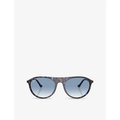 Ray Ban Womens Rb2215 Square-frame Acetate Sunglasses Blue