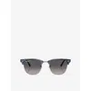 Ray Ban Rb3016 Clubmaster Square-frame Acetate Sunglasses In Blue