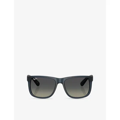 Ray Ban Womens Blue Rb4165 Justin Square-frame Nylon Sunglasses
