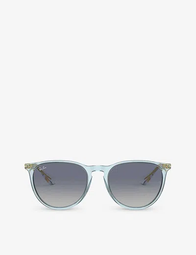 Ray Ban Ray-ban Womens Blue Rb4171 Erika Classic Phantos-frame Injected Sunglasses