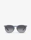 Ray Ban Rb4171 Erika Round-frame Sunglasses In Blue