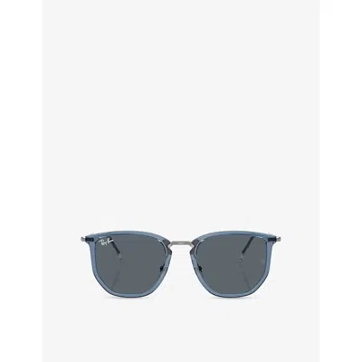 Ray Ban Womens Blue Rb4451 Irregular-frame Nylon Sunglasses