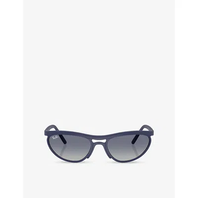 Ray Ban Womens Blue Rb4453 Pillow-frame Peek Sunglasses