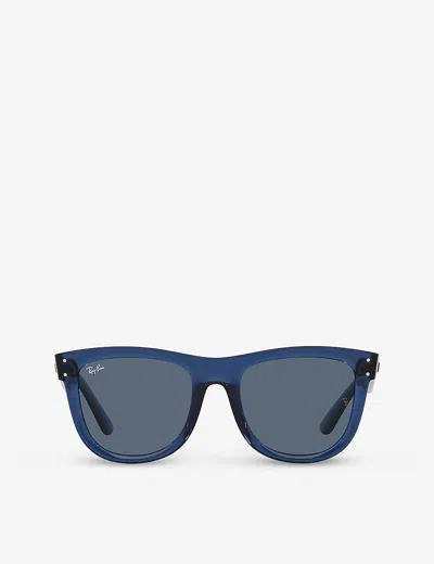 Ray Ban Ray-ban Womens Blue Rbr0502s Wayfarer Reverse Transparent-injected Sunglasses