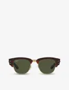 Ray Ban Womens Brown Rb0316s Mega Clubmaster Square-frame Tortoiseshell Acetate Sunglasses In Brown
