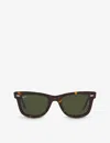 Ray Ban Ray-ban Womens Brown Rb2140 Wayfarer Acetate Sunglasses In Brown