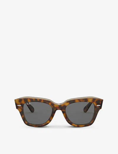 Ray Ban Ray-ban State Street Rb2186 Sunglasses In Grey-black