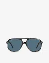 Ray Ban Rb2198 Bill Square Acetate Aviator Sunglasses In Brown