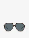 Ray Ban Ray-ban Womens Brown Rb2198 Bill Square-frame Acetate Aviator Sunglasses In Brown