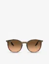 Ray Ban Womens Brown Rb2204 Phantos-frame Crystal Sunglasses In Brown