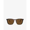 Ray Ban Ray-ban Womens Brown Rb2210 Square-frame Propionate Sunglasses In Brown