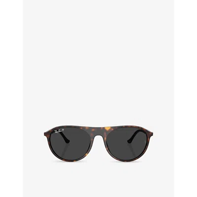 Ray Ban Womens Brown Rb2215 Square-frame Acetate Sunglasses
