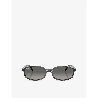 Ray Ban Womens Brown Rb2232 Oval-frame Acetate Sunglasses