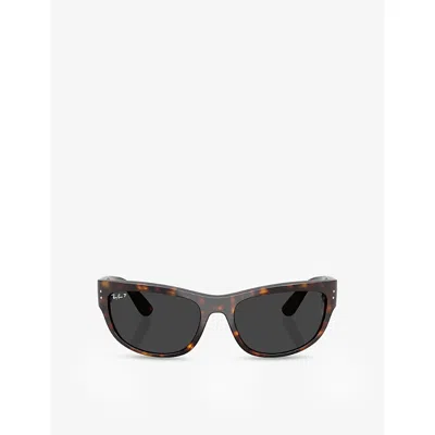 Ray Ban Womens Rb2289 Pillow-frame Propionate Sunglasses Brown