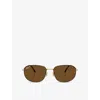 Ray Ban Womens Brown Rb3754 Pillow-frame Tortoiseshell Metal Sunglasses