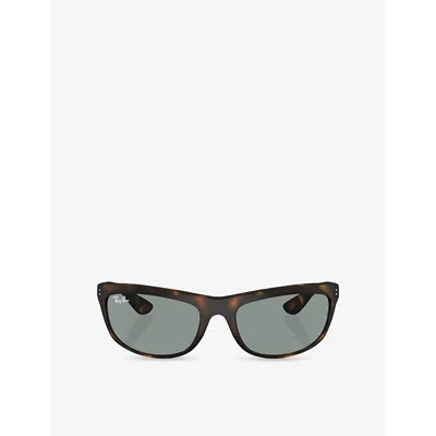Ray Ban Womens Rb4089 Balorama Rectangle-frame Injected Sunglasses Brown