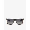 Ray Ban Ray-ban Womens Brown Rb4165 Justin Square-frame Nylon Sunglasses In Brown