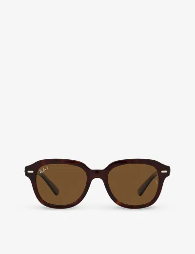 Ray Ban Ray-ban Womens Brown Rb4398 Erik Tortoiseshell Acetate Sunglasses