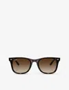 Ray Ban Ray-ban Womens Brown Rb4420 Square-frame Injected Sunglasses In Brown