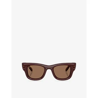 Ray Ban Womens Brown Rb4940 Wayfarer Puffer Square-frame Nylon Sunglasses
