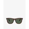 Ray Ban Ray-ban Womens Brown Rbr0502s Wayfarer Reverse Square-frame Injected Sunglasses In Brown