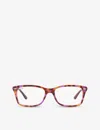 Ray Ban Ray-ban Womens Brown Rx5428 Square-frame Tortoiseshell Glasses In Brown