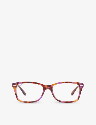 Ray Ban Ray-ban Womens Brown Rx5428 Square-frame Tortoiseshell Glasses