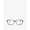 Ray Ban Raimond Optics Eyeglasses Transparent Fantasy Brown/yellow Frame Clear Lenses Polarized 54-18 In Brown