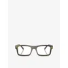 Ray Ban Womens Brown Rx5435 Rectangle-frame Acetate Optical Glasses In Brown