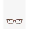 Ray Ban Womens Ray-ban Rx5489 Balorette Rectangle-frame Tortoiseshell Acetate Optical Glasses In Brown