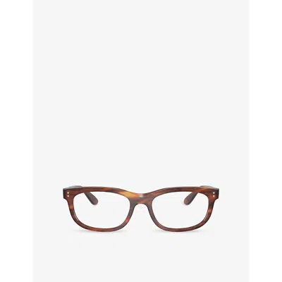 Ray Ban Womens Ray-ban Rx5489 Balorette Rectangle-frame Tortoiseshell Acetate Optical Glasses In Brown